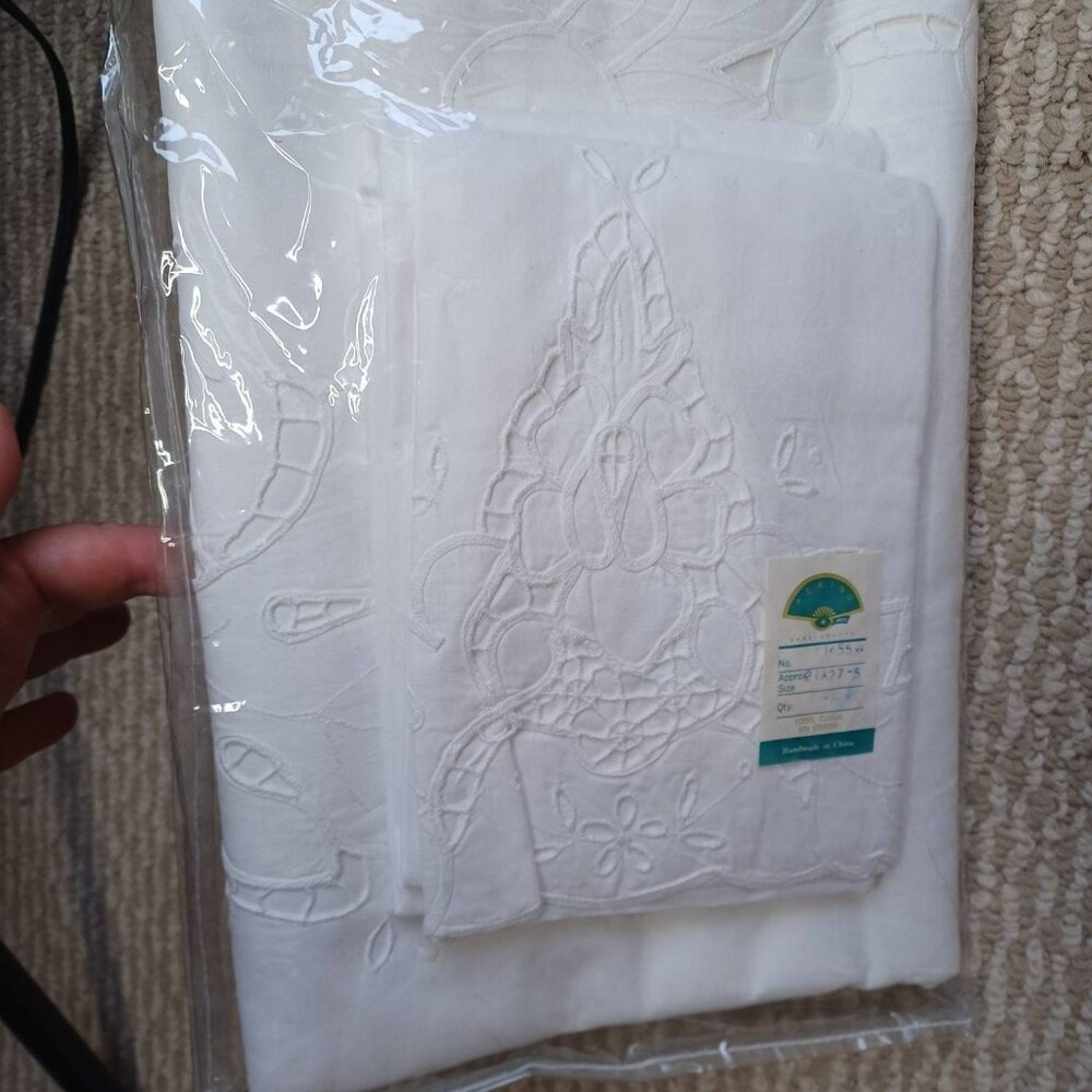 Vintage handmade Luxury Kyoto sheets full size in package